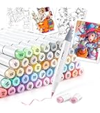 ohuhu アートマーカー 細字、筆 120色121本 honoluluB Amazon | Ohuhu マーカーペン 120色121本 パステル 太細両端