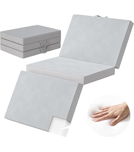 Amazon｜マットレス ダブル 三つ折り 極厚10cm 硬さ190N 24D高密度