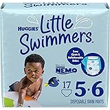 Huggies Swim Diapers Size 5-6 - Little Swimmers Disposable Swimming Diapers, Large, 17 Ct