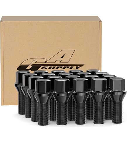 Amazon.co.jp: M12 P1.25 ホイールブラックボルト テーパー60° M12 P1 ブラックホイールボルトテーパー１２ｘ１．２５首下２５ｍｍ１７Hex