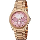August Steiner Women 's as8150rgローズゴールドMultifunction Quartz Watch with Pink Dial andローズゴールドブレスレット
