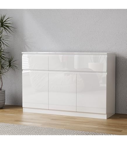 Amazon.co.jp: Nice(ナイス) キャビネット 木製 扉付き サイドボード