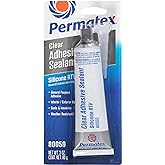 Permatex Clear RTV Silicone Adhesive Sealant, 85 g