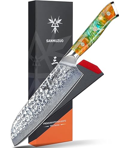 Amazon | SANMUZUO 三徳包丁 - 7インチ - 炫シリーズ - 67 層