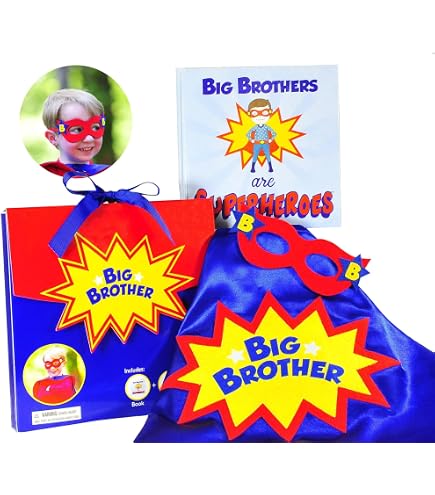 D.Q.Z Personalized Superhero Cape & Mask Set For Kids - Initial Letter Name, Blue/Red, Ages 3+