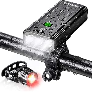 自転車 ライト【5200mAh大容量 USB充電式 】LED 防水 800 ルーメン 自転車用ヘッドライト モバイルバッ…
