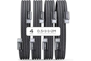 LISEN USB C ケーブル 急速充電【60W/4本】PD タイプc ケーブル (家族のデバイス、一セットでまかなう) 高耐久 48本ナイロン織り Type-c 複数デバイス、同時充電の自由へ CtoC iPhone16 15 Pro Max P