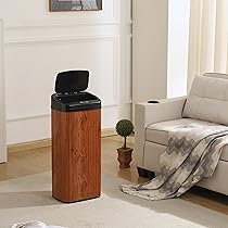 【2個セット】【人気商品】センサー全自動開閉式 ゴミ箱 大容量45L 木目調 Amazon｜OSJ ゴミ箱 45l センサー ふた付き 大容量 自動 スリム