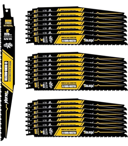9"L X 14/18 TPI Metal Cutting Coated Reciprocating Saw Blade 25pk Ds0914bf25
