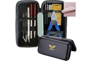 Wgrab プラモデル用工具セット 入門ツール オリジナル収納ケース入り クラフトツール 初心者 薄刃ニッパー モデラーズナイフ ダイヤモンドヤスリ ピンセット 精密ドライバー