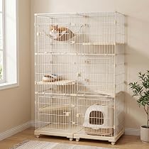Amazon.co.jp: 3段猫ケージ 幅広設計 大型キャットケージ 組み立て式