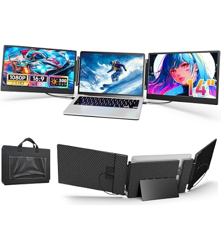 【リモート】ディスプレイ、PCモニター 、14インチ、トリプル Amazon.co.jp: LIMINK S19 14インチ トリプルポータブルモニター