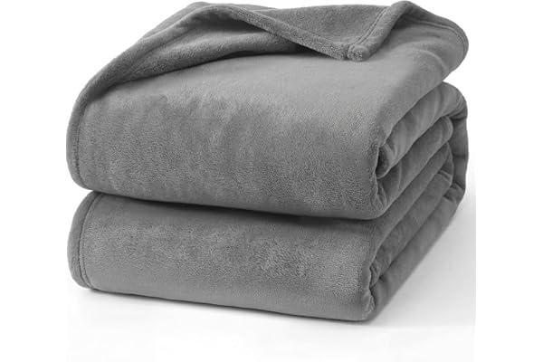Hansleep 毛布 シングル ブランケット マイクロファイバー 柔らかく肌触り フランネル 洗える 静電防止 四季適用 (140x200,グレー)