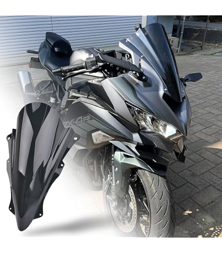 Amazon | Puig 22468F R-RACER SCREEN [DARK SMOKE] ZX-4R/ZX-4RR