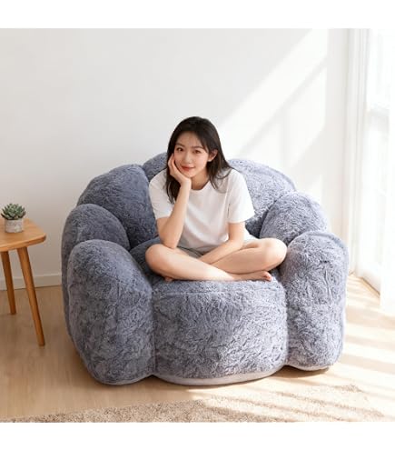 Amazon｜【グレーset品】クッションソファー 1人掛けソファ フロア
