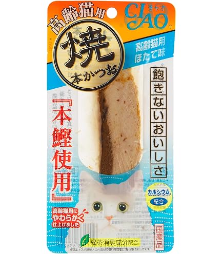 Amazon.co.jp: チャオ (CIAO) 焼かつお 高齢猫用 かつお節味 1本 6個