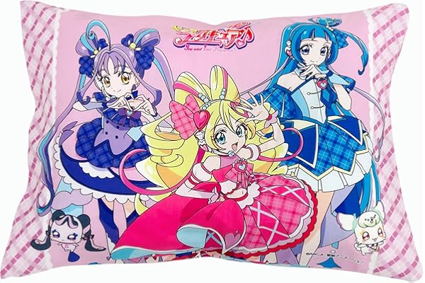 MORIPiLO 子供 枕 低め キミとアイドル プリキュア ピンク 約28x39cm 肌にやさしい綿100生地 洗える カバー付き ぬいぐるみ クッション グッズ キャラクター まくらのモリシタ