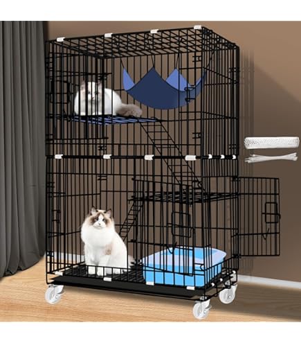 キャットケージ ブラウン3段 ステップ台 ジョイント式 猫ケージ ペット