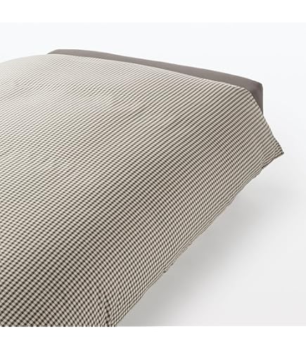 Amazon｜無印良品 麻平織掛ふとんカバー・SD/D・オフ白チェック 170