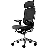 オカムラ オフィスチェア コンテッサ 可動肘 ヘッドレストタイプ 座:クッション ブラック CM92AB-FBF1