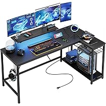 ゲーミングデスク パソコンデスク L字 楽天市場】パソコンデスク l字 ゲーミングデスク 黒 幅120cm 4