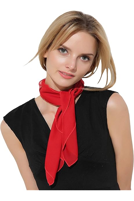 red chiffon wrap
