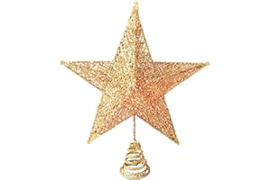 DUOLEIMI ツリートップスター クリスマス 20cm 星 クリスマス飾り デコレーション ゴールド