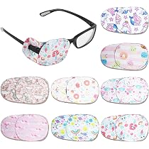 Amazon | Lusofie アイパッチ 8個 子供用 カラフル キッズ アイパッチ