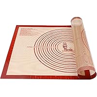 Non-Slip Silicone Pastry Mat Extra Large with Measurements 28''by 20'' for Silicone Baking Mat, Counter Mat, Dough Rolling Ma