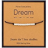 Suyi Strength Morse Code Bracelet Inspirational Gifts for Women Her Sterling Silver Beads Bracelet for Friendship Daughter Gi