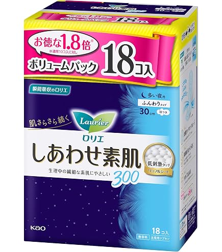 Amazon | ロリエ しあわせ素肌80枚多い昼用22.5CM羽つき 20個X 4パック
