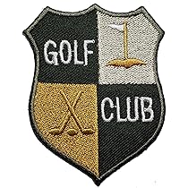Amazon.co.jp: ワッペン アイロン ゴルフ GOLF エンブレム 縦8.1㎝ 横