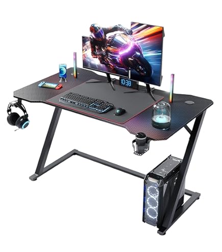 Amazon | CubiCubiゲーミングデスク 幅114cm*奥行60cm*高さ73cm