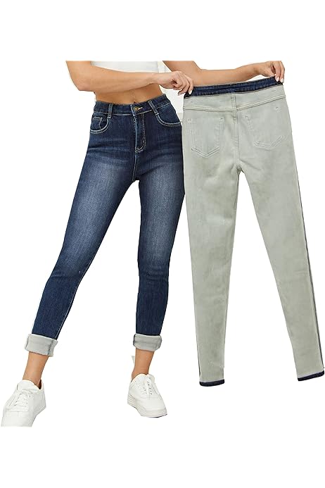 amazon fleece lined jeans