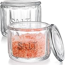 【フランス製】純銀 クリスタル／ソルトセラー 調味料入れ 箱入４個セット／バカラ mo-240324-1-3.jpg