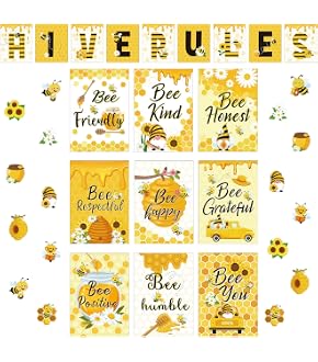 Sunflower Bee Theme Borders Summer Bee Bulletin Board Cutouts - 147 ...