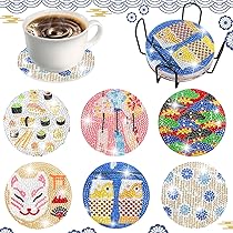 Amazon.co.jp: LUCKYBEE ダイヤモンドアート コースター キット