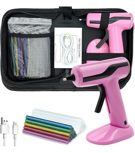 MONVICT Cordless Hot Glue Gun With Battery – Smart Auto Power-Off, USB-C Rechargeable, Includes 40 Glue Sticks & Storage Bag