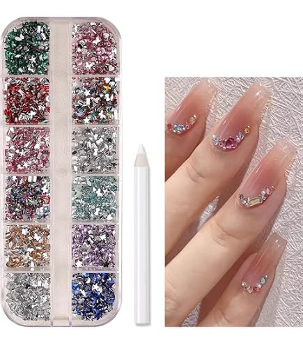 Amazon | ラインストーン カラー 大容量 1.4mm~8mm 13色 SS3~SS40