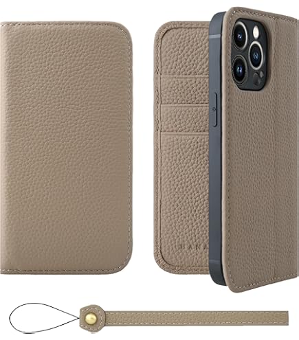 Amazon.co.jp: HANATORA iPhone13Pro ケース 手帳型 本革