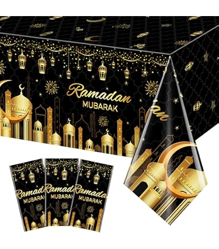 Ramadan tafelkleed voor Eid Mubarak tafelkleden feest, 130 x