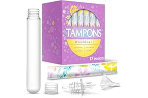 GoPong Tampon Flasks 12 Pack (18 oz Total) - Hidden Alcohol Travel Flasks for Women - Secret Liquor Containers for Nightclubs