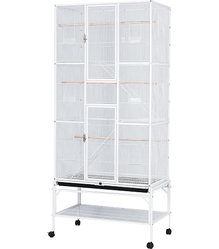 Amazon | 鳥かご 大型 2/3層 鳥ケージ キャスター付き 移動便利