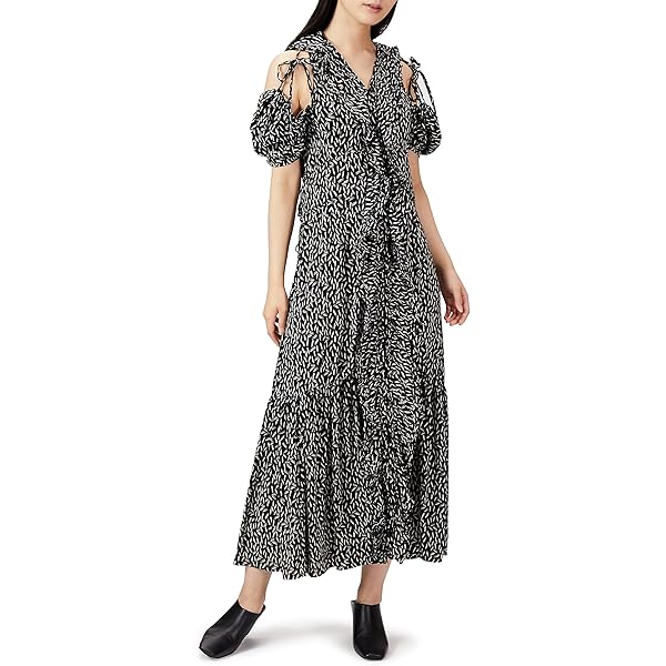 SNIDEL プリーツプリントワンピース【SWFO221048】 美品 SNIDEL スナイデル プリントプリーツワンピース BLK