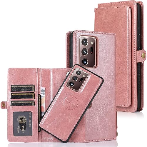 Cavor for Samsung Note20 Ultra 5G Wallet Case,for Samsung Galaxy Note 20 Ultra Case,2 in 1 Magnetic Detachable Case Leather F