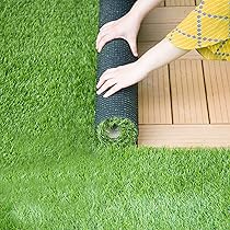 Amazon | 人工芝 1m×10m 芝丈20mm ピン22本つき 4色立体感 透水