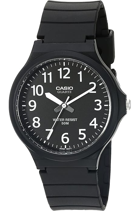 Casio Mens Watch with Black Rubber Band : Casio: Amazon.sg: Fashion