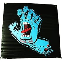 ビンテージ サンタクルーズ SANTACRUZ バナー ポスター Santa Cruz Screaming Hand Color Banner 36 in x 36 in Each