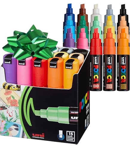 Amazon.co.jp: ( お徳用 10セット) 三菱鉛筆 ポスカ PC5M8C 中字 8色