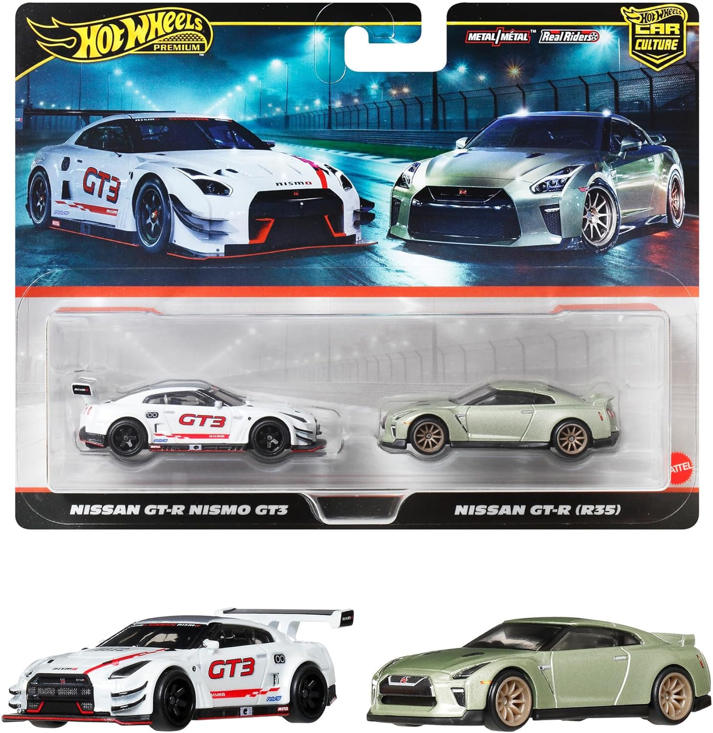 ホットウィール プレミアム 2パック 日産 GT-R ニスモ GT3 / 日産 GT-R